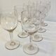 Set of 6 old glass carved Crystal