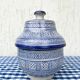 Ancien pot à beurre couvert “jobbana” marocain, Fès, signé Serghini