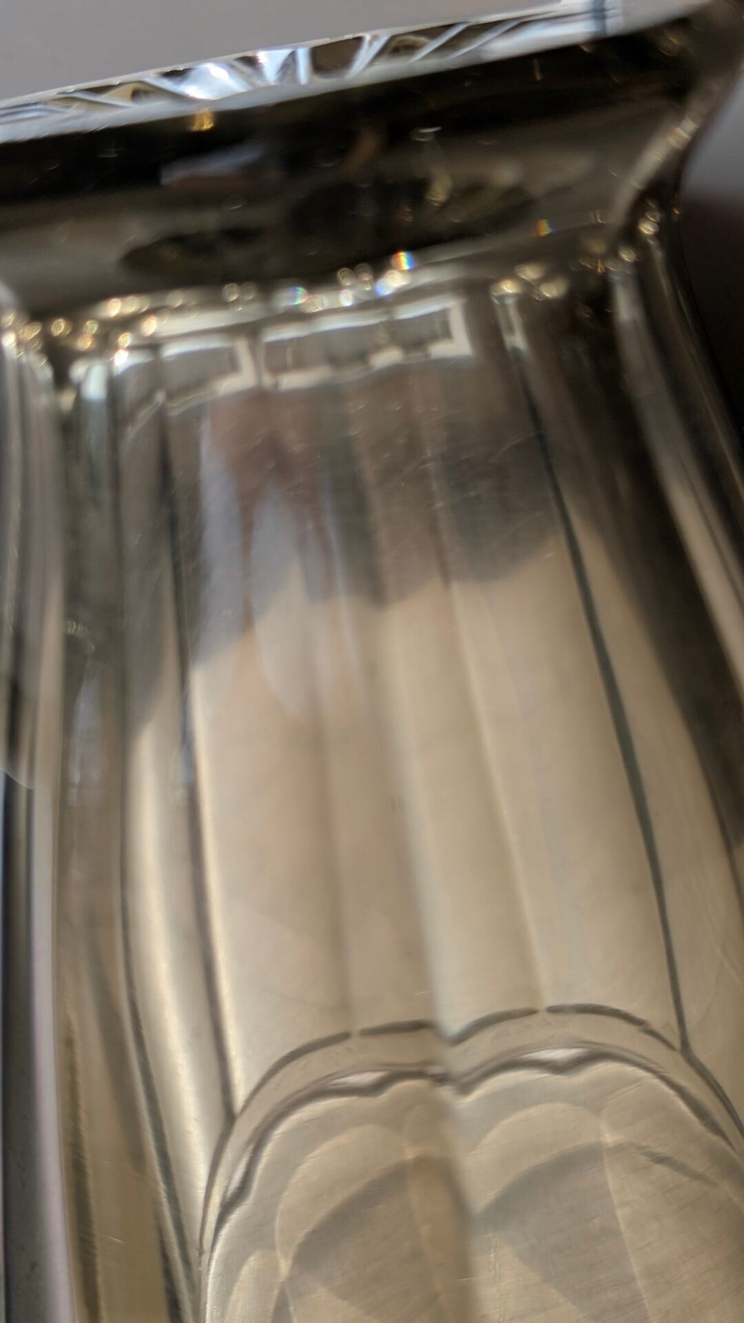 Art Deco Vase Inwald Rudolfova Huť – Model 11168 – Grey smoked glass –