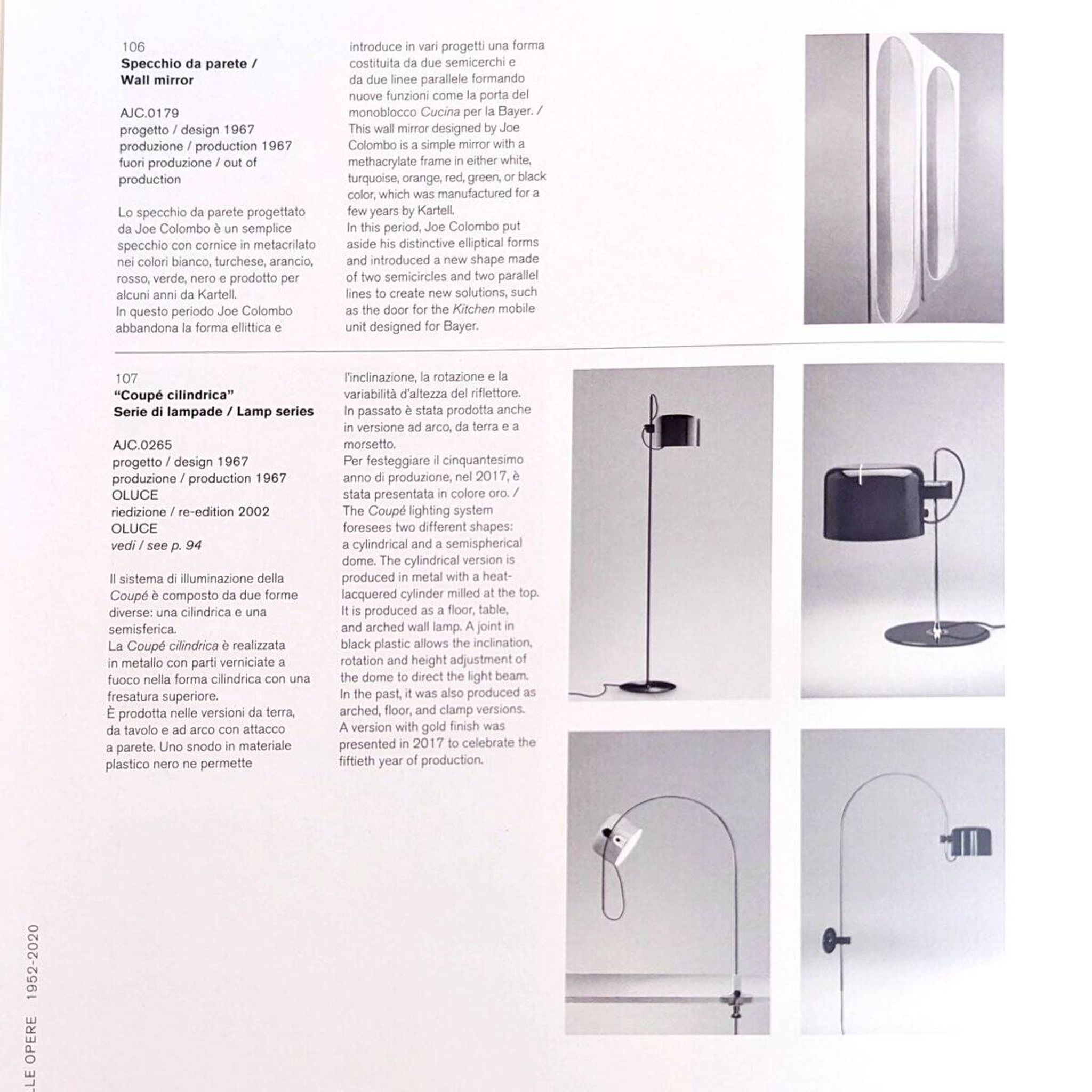 Wall mirror by Joe Colombo for Kartell, 1960s