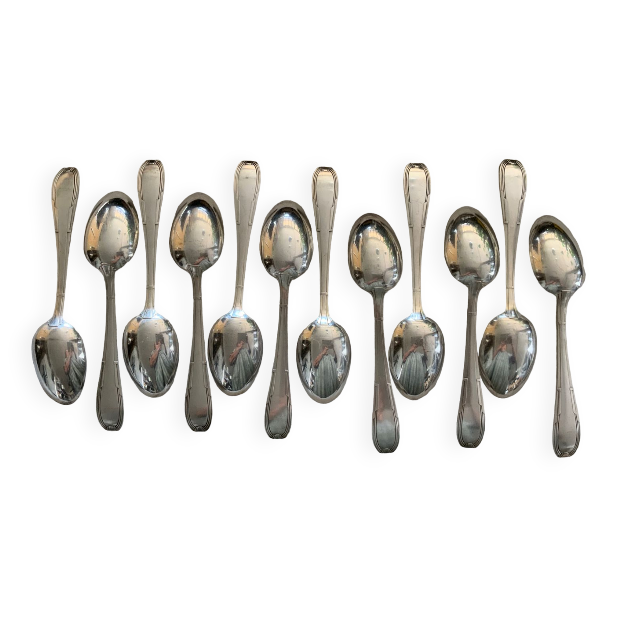 12 silver-plated spoons