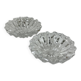 Paire de cendrier en cristal