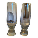 Crystal champagne flutes from the 70s