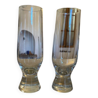 Crystal champagne flutes from the 70s