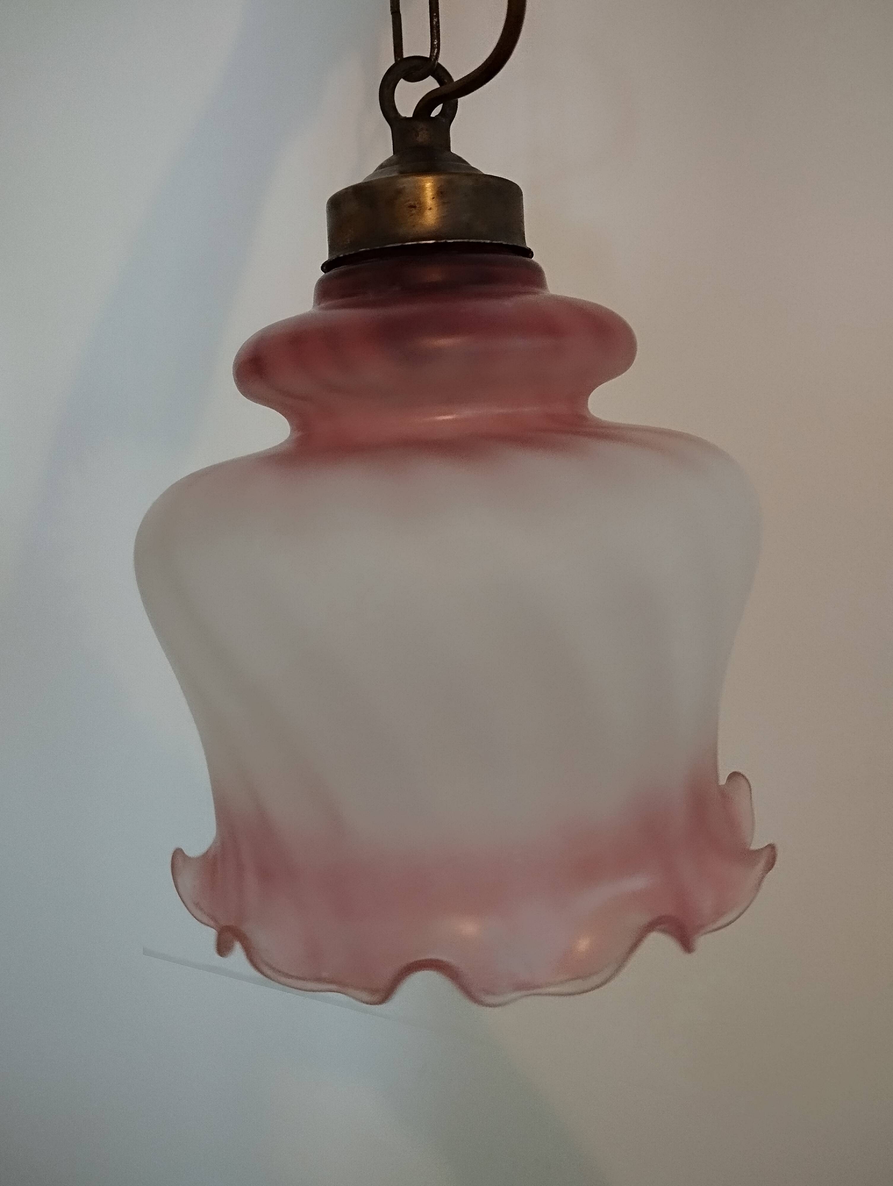 Vintage pink pendant light