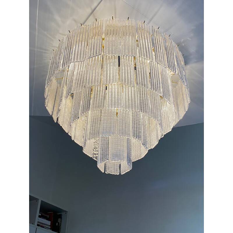 Diamond Strips “Listelli” Murano Glass Flush Mount