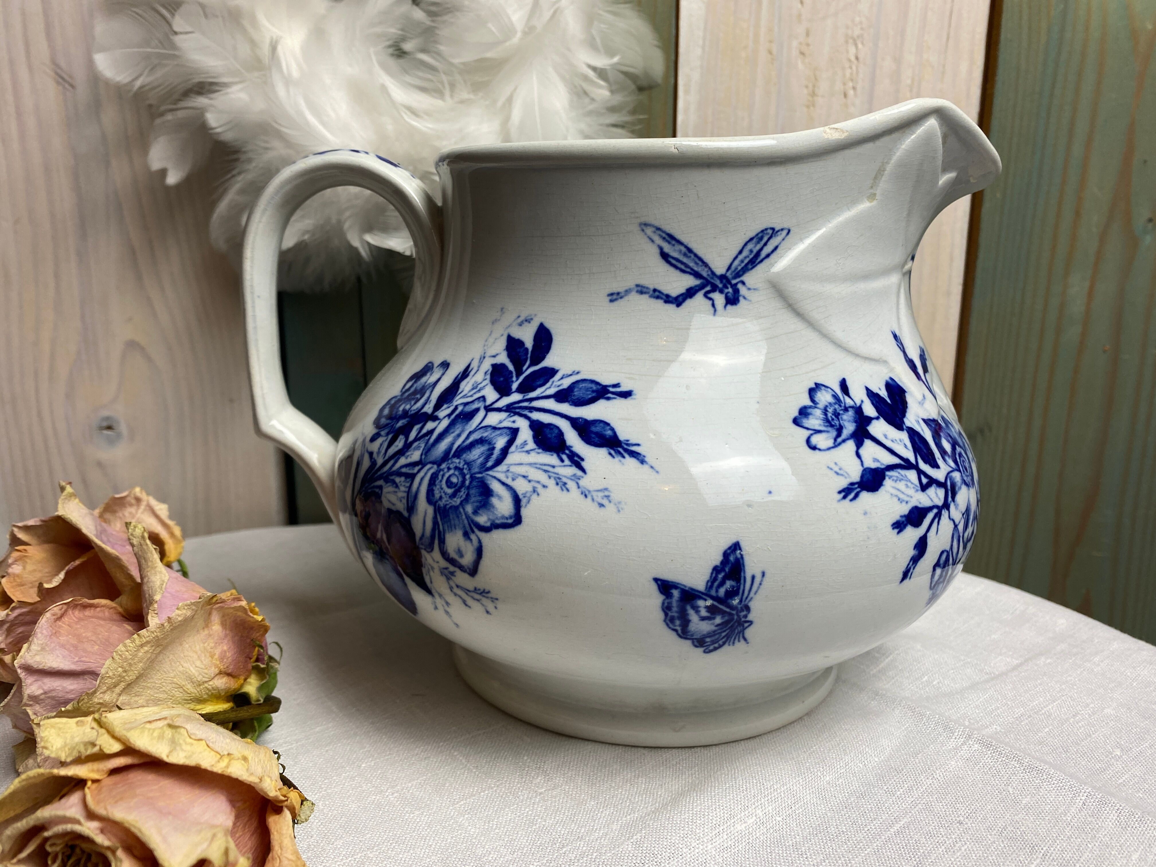 Antique toilet pitcher stamped