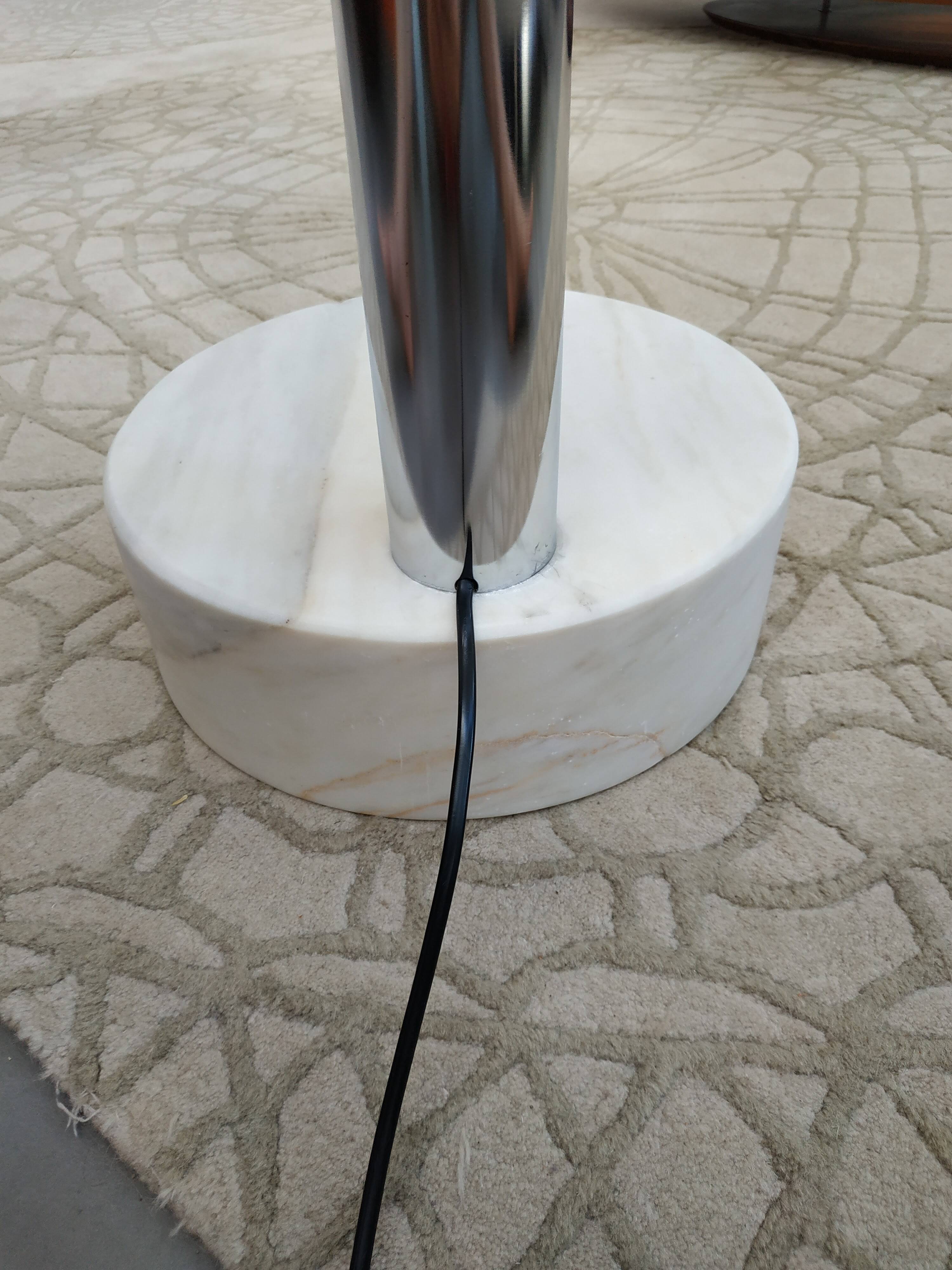 "Muguet" floor lamp by G. Reggiani in chrome metal from the 70s