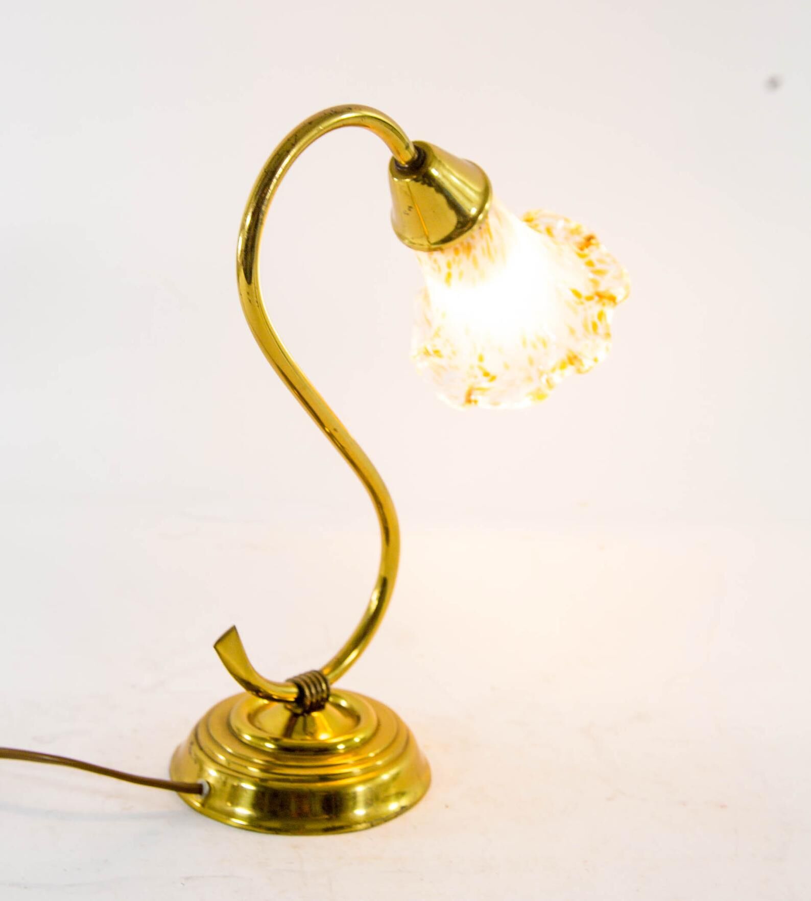 Murano glass lampshade table lampshade and brass base