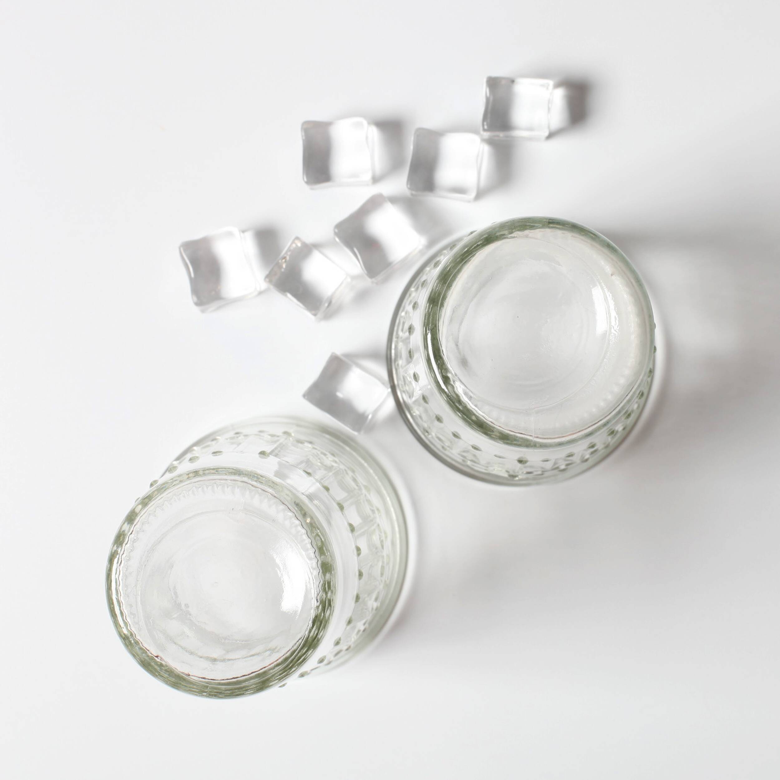 Set of 2 Vintage Large Italian Water Glasses / Italy / 1960s