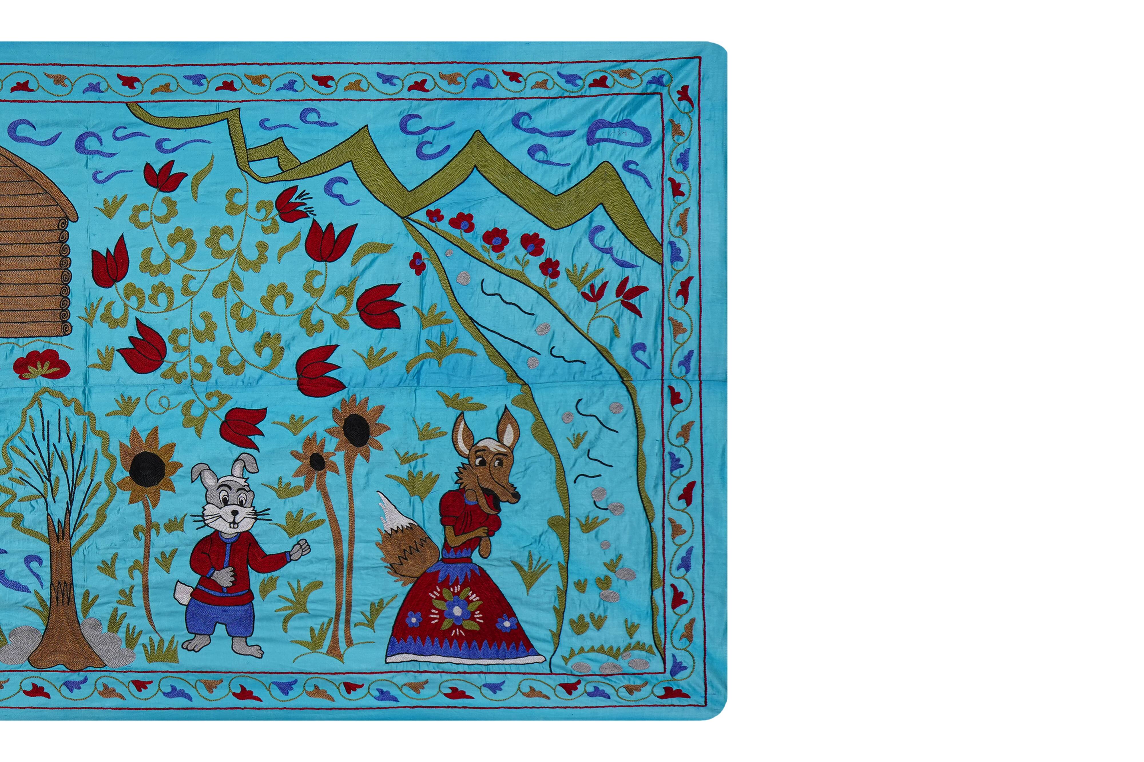 Hand-knotted rug, vintage Turkish rug 103x190 cm