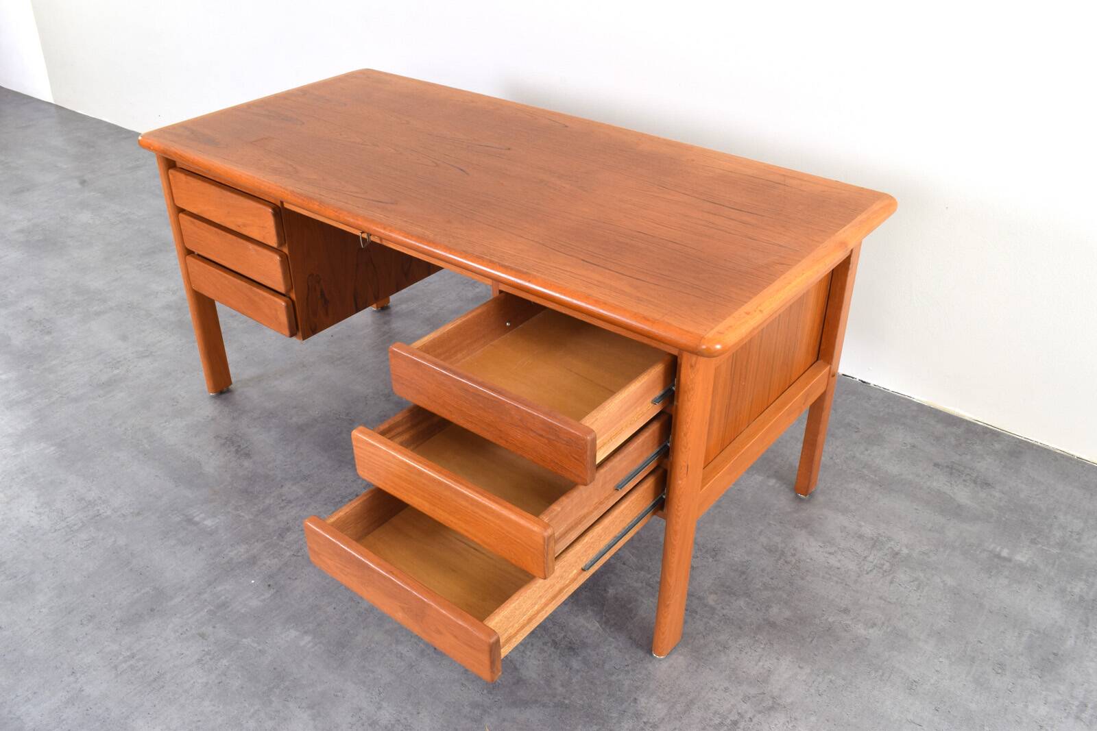 Mid-Century Danish Teak Desk, 1970s.