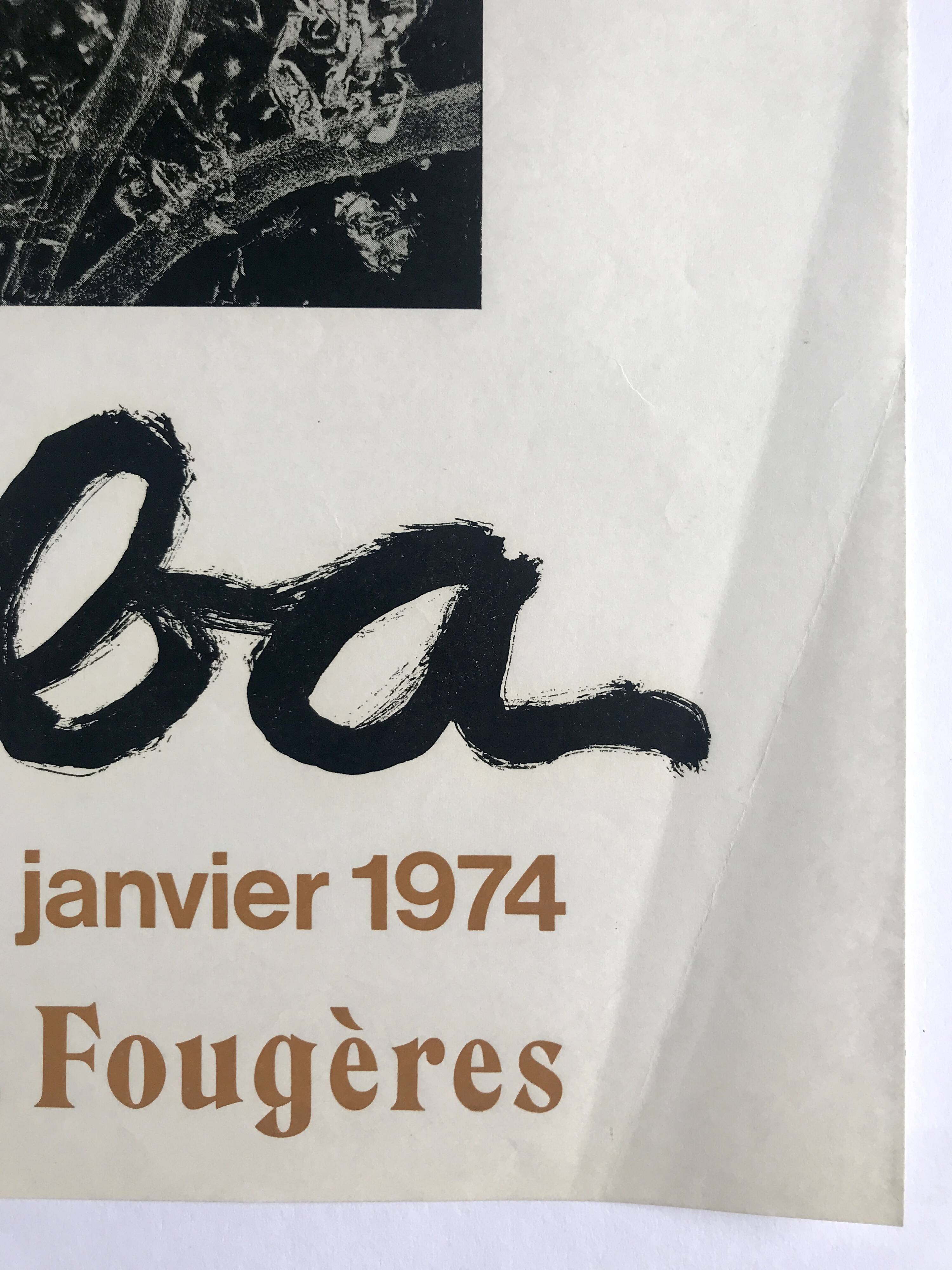 Toshio ashiba, l'atelier des prés, 1973. original lithograph poster