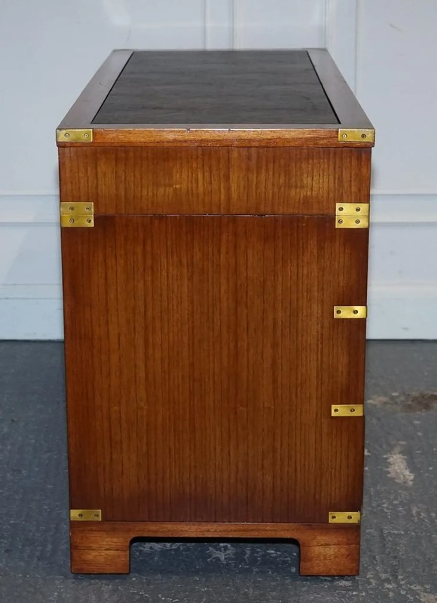 Vintage Military Campaign Desk with Brass Fittings
