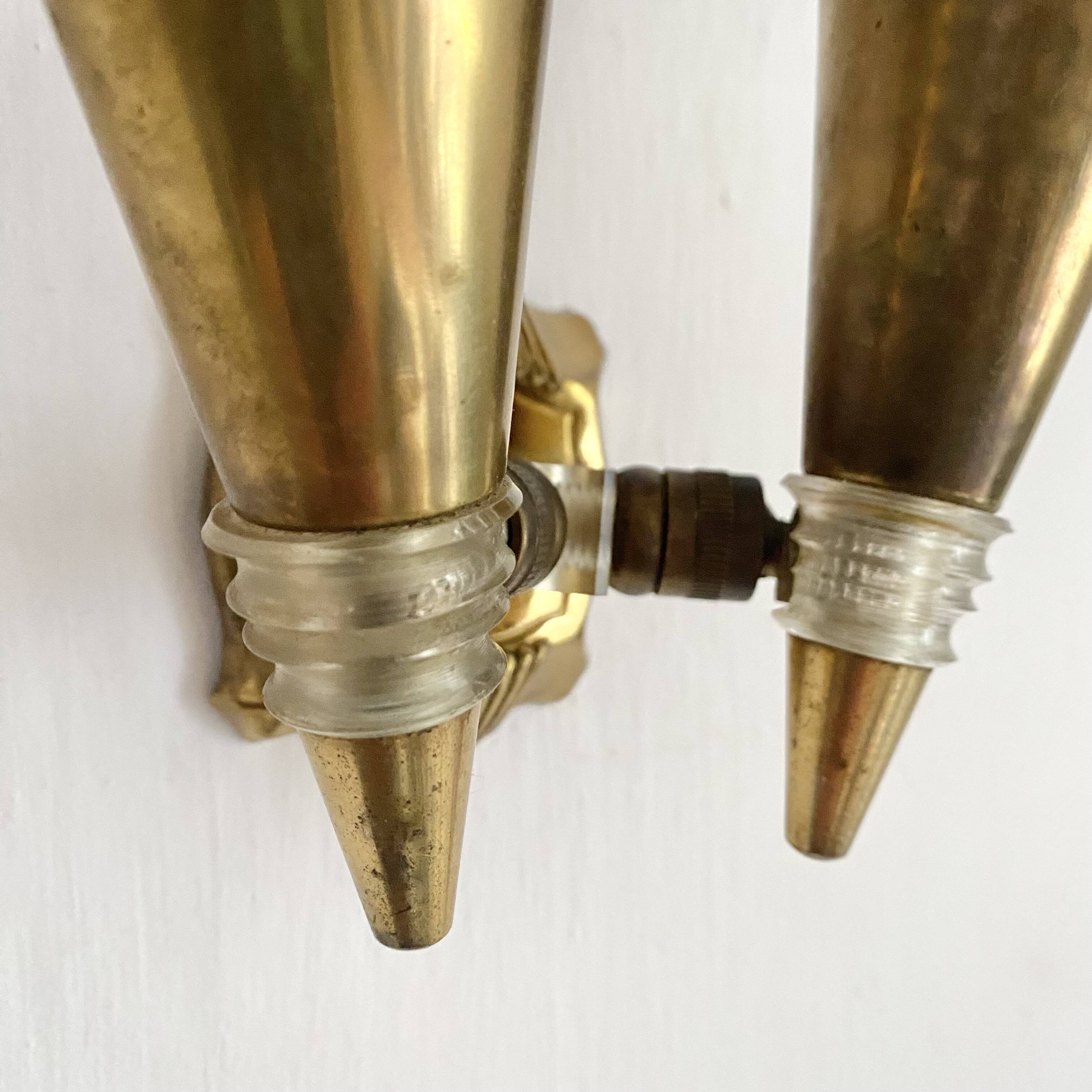 Adjustable conical wall lights from the 60s