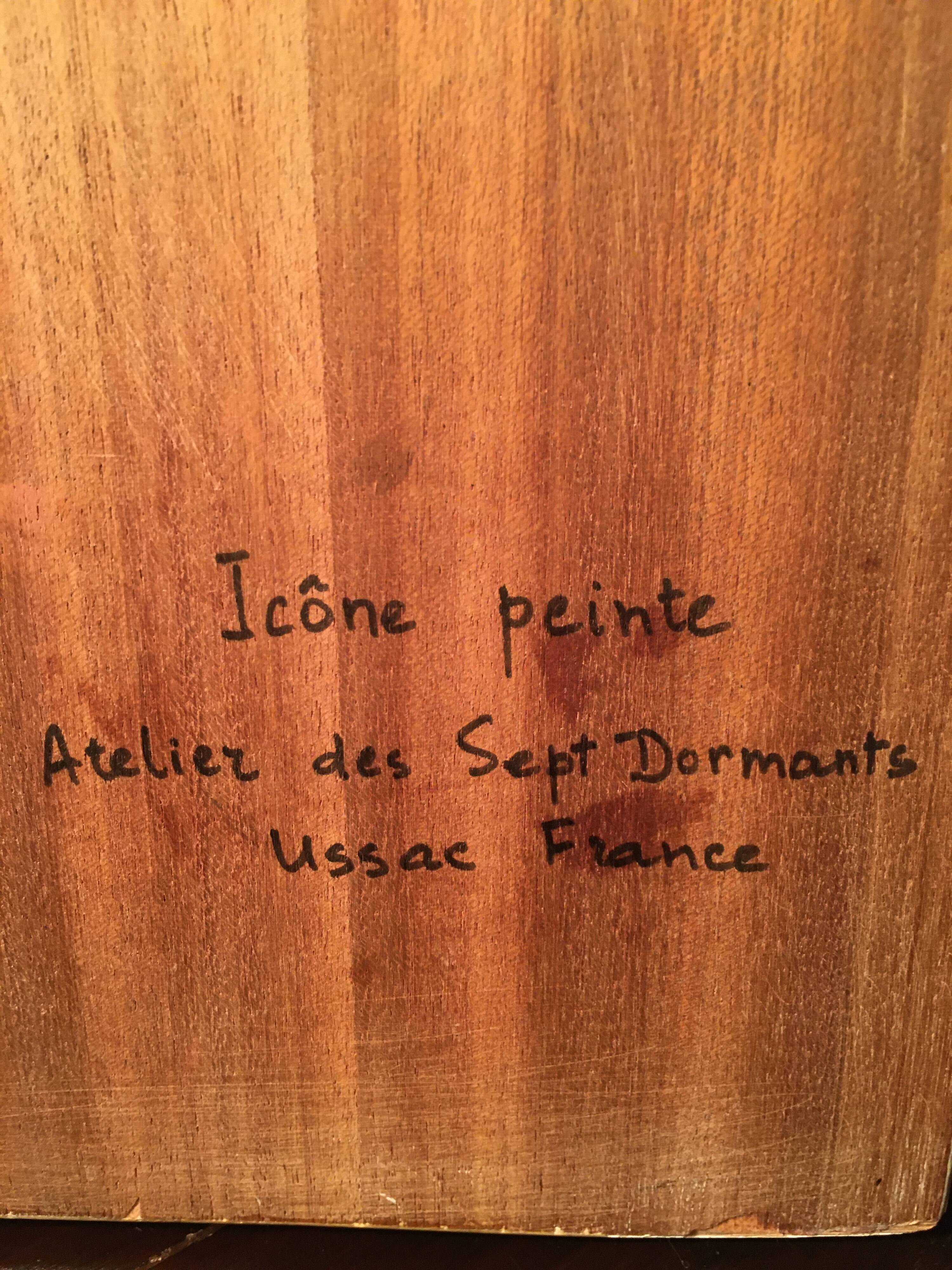 Hand painted icon on wood