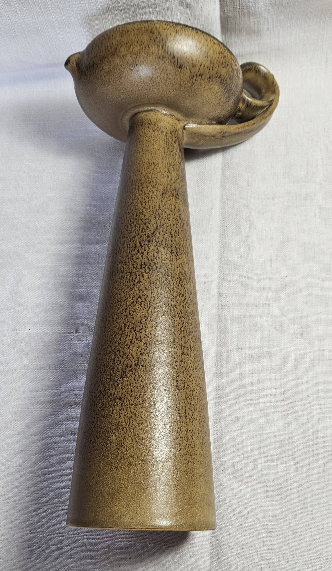 Large candle stick in ART CERAM sandstone from the 70s