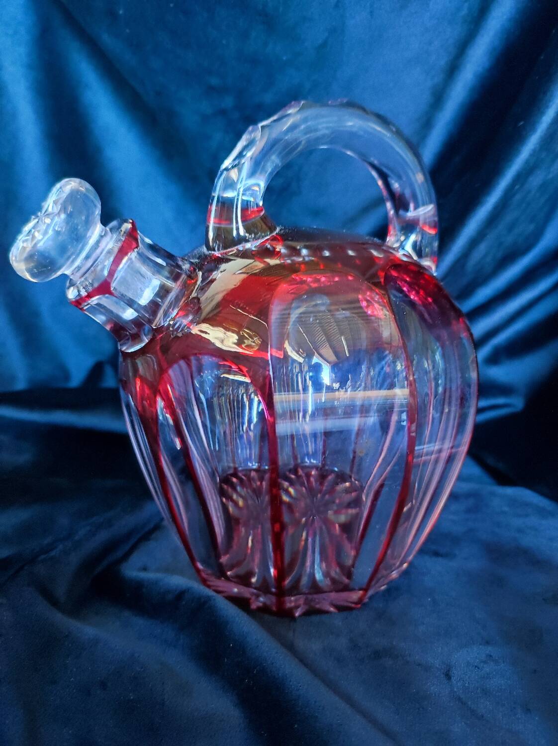 Saint-Louis overlay crystal port liqueur service