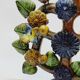 Chandelier Vintage Arbre De Vie Mexique Mexicain En Terre Cuite Émaillée