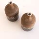 Scandinavian mid-century modern brutalist pottery vases by Hellström for Nittsjö, Sweden, set of 2