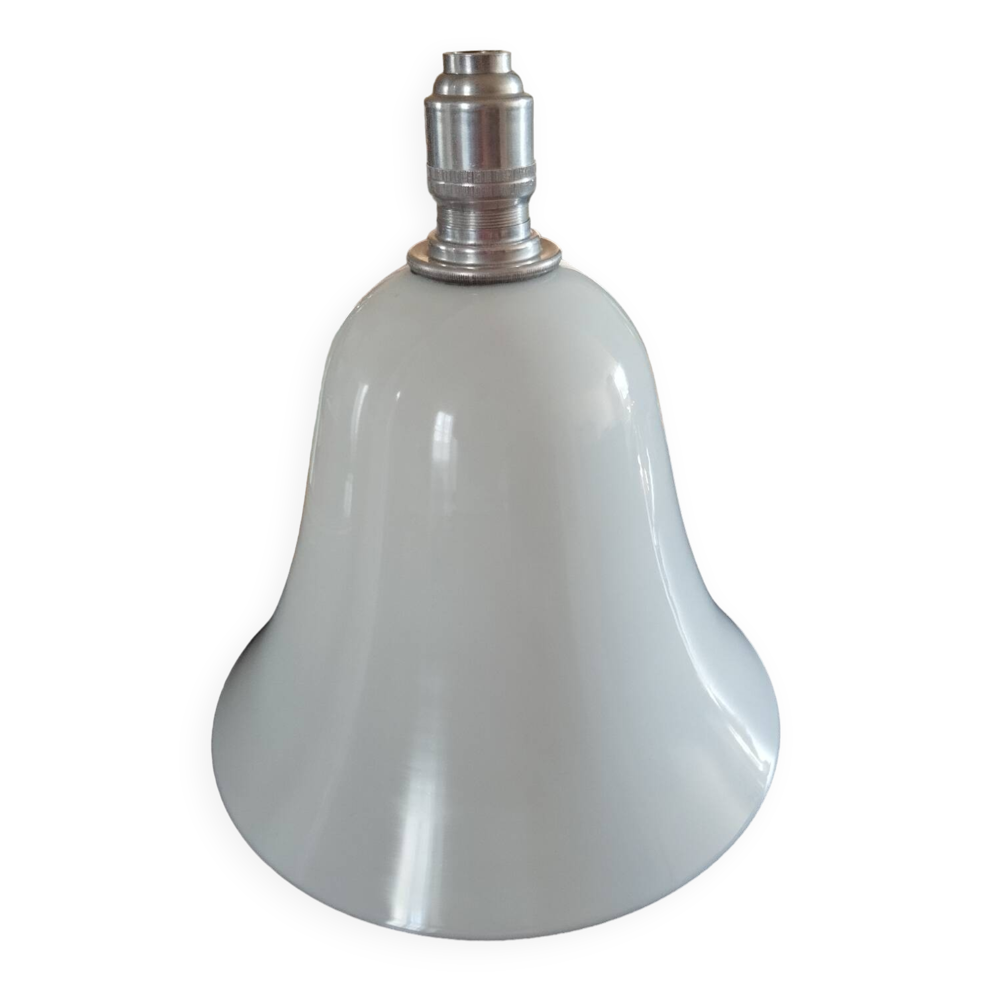 Antique albalite opaline glass pendant