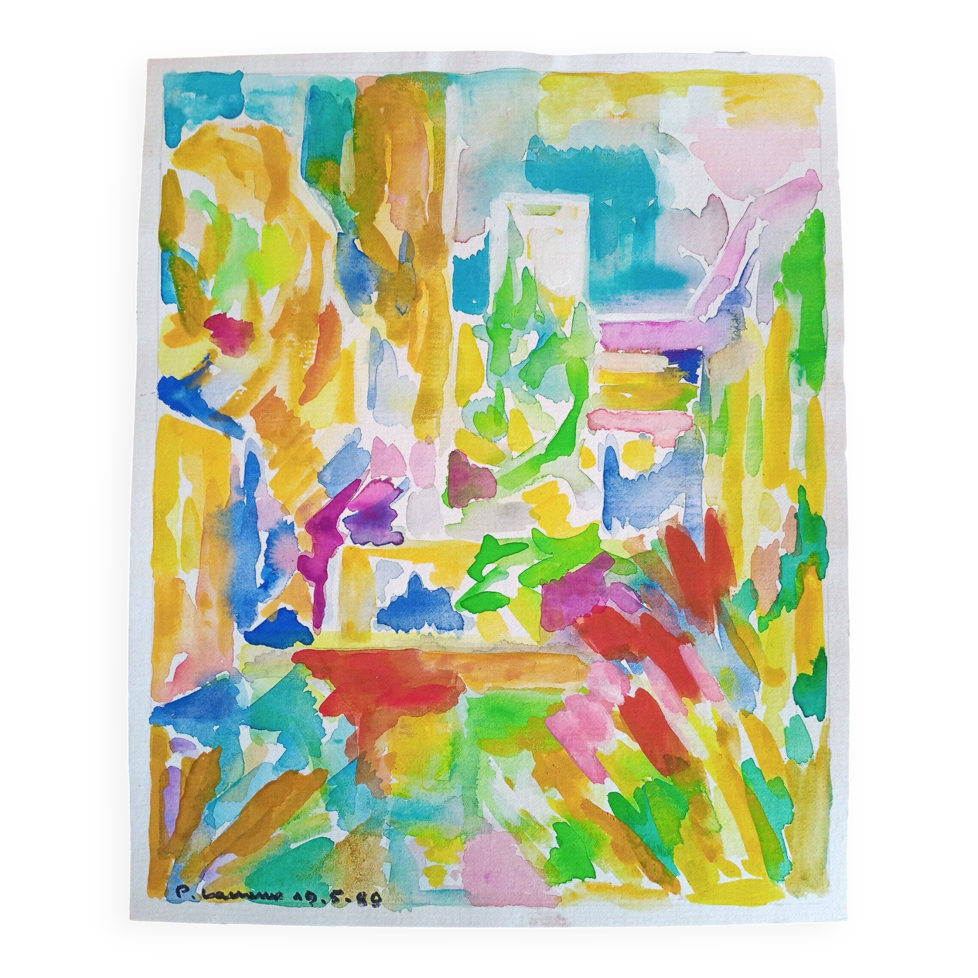 Pierre Lacroux (1909-1993) Gouache on paper 24 x 32 cm - from 1989 - (287)