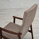 1970s, Danish highback armchair, furniture wool, teak wood, original.