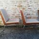 Wooden and fabric shell chairs