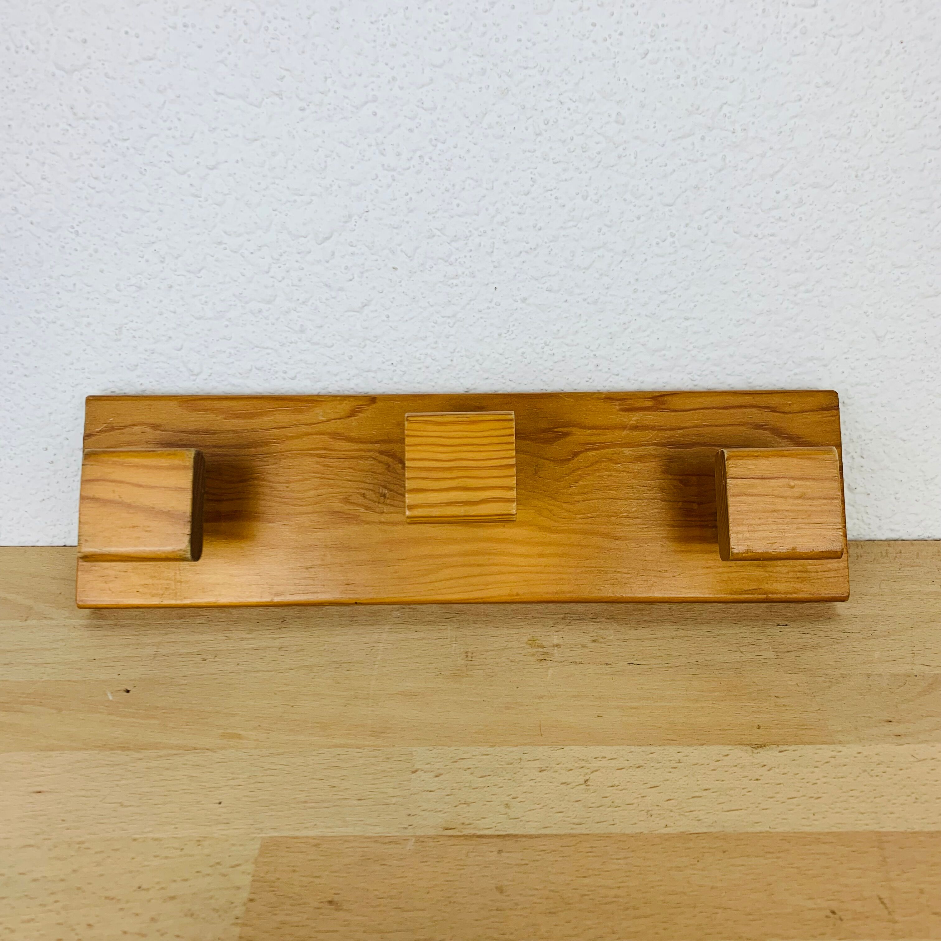 Hook pine three hooks vintage deco chalet