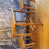 1930s bistro table set and 2 bamboo stools