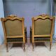 Pair of armchairs in gilded wood Louis XVI style