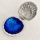 Silver-plated shell butter dish, 1950s