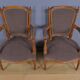 Pair of stained beech armchairs, Louis XVI style – 1950