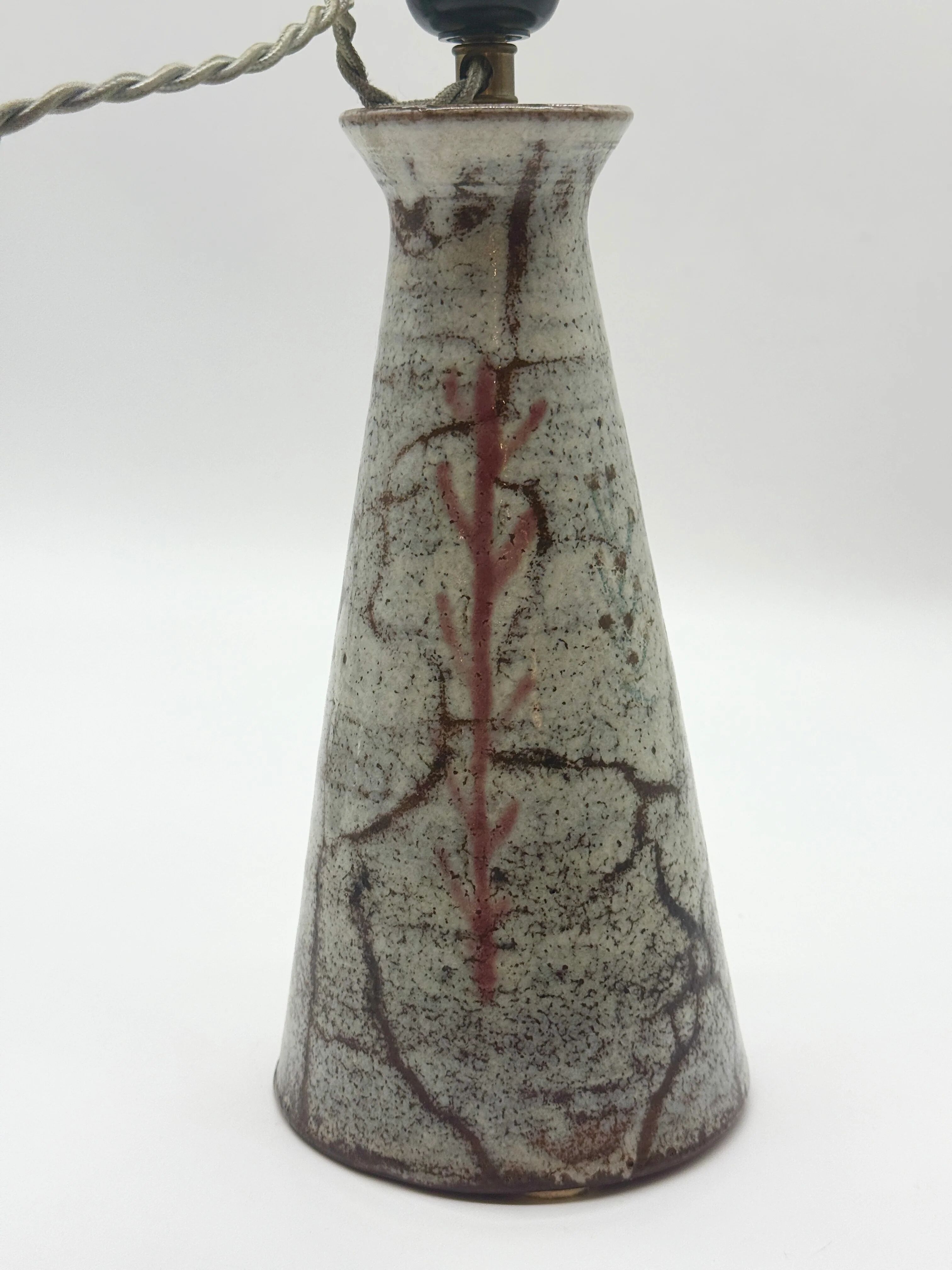 Ceramic pitcher converted into a lamp — Gustave Reynaud, 1950s