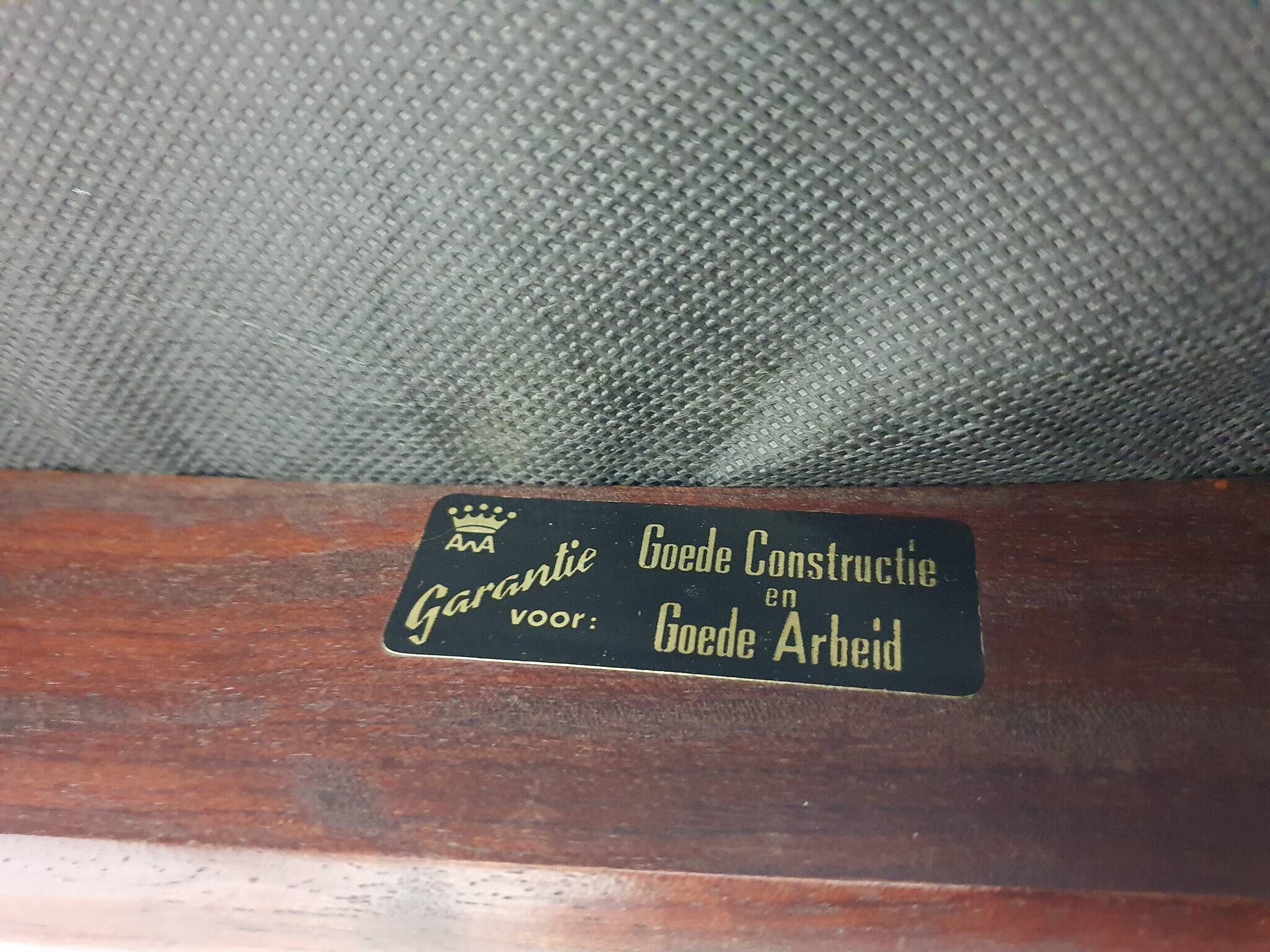 Set of 3 rosewood "AWA" dining chairs, the Netherlands 1950's