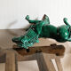 Green earthenware horse