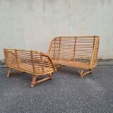 Rattan bed basket
