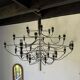 Lustre suspension Gino Sarfatti for Arteluce 30 lights model 2097 from the 1960s.