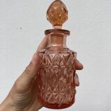 Pink art deco glass perfume bottle