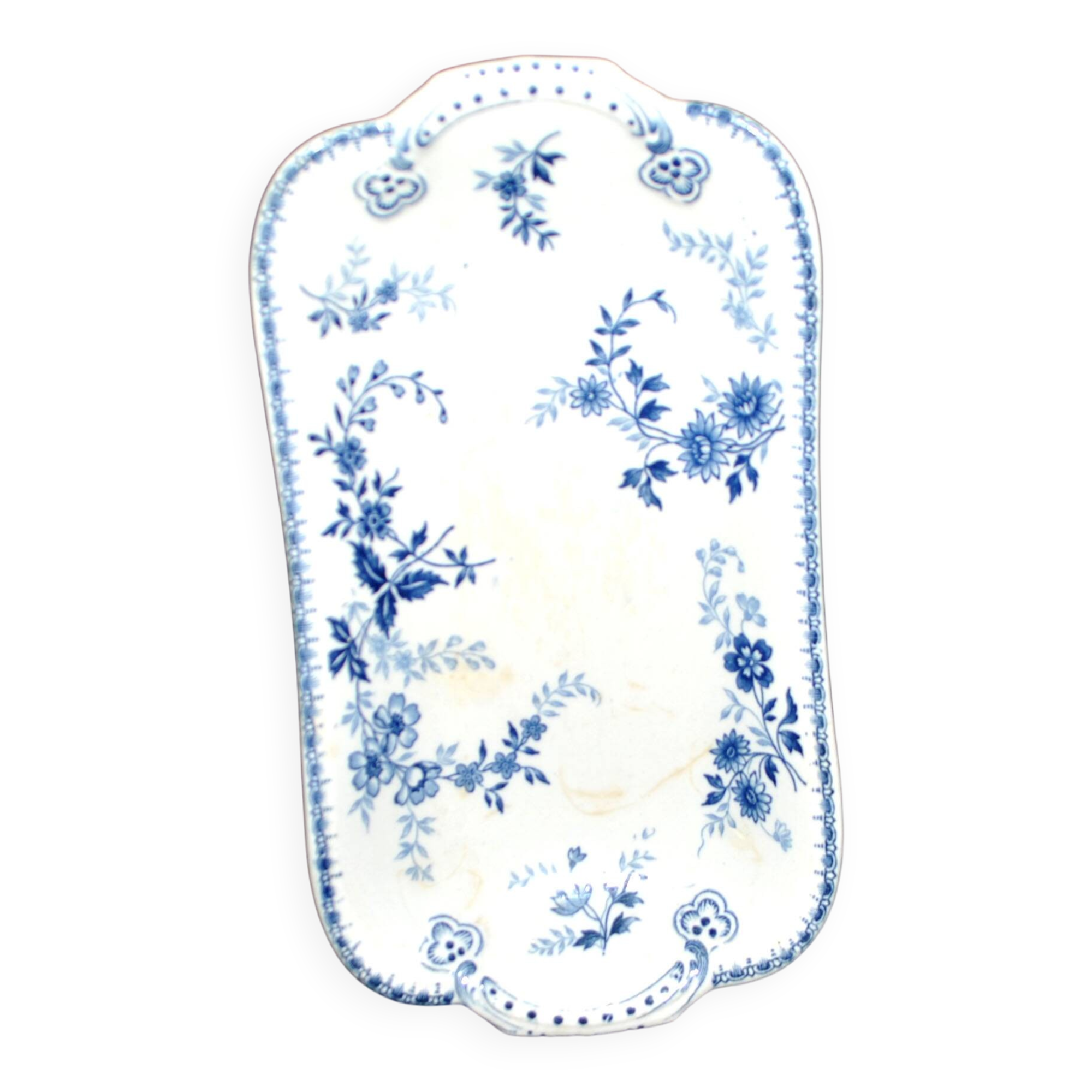 Antique Dugazon 1900 earthenware dish from BOCH Frères KERAMIS in Belgium