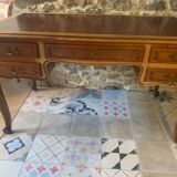Louis XV style desk on leather