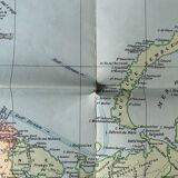 Taride vintage world map planisphere 1976