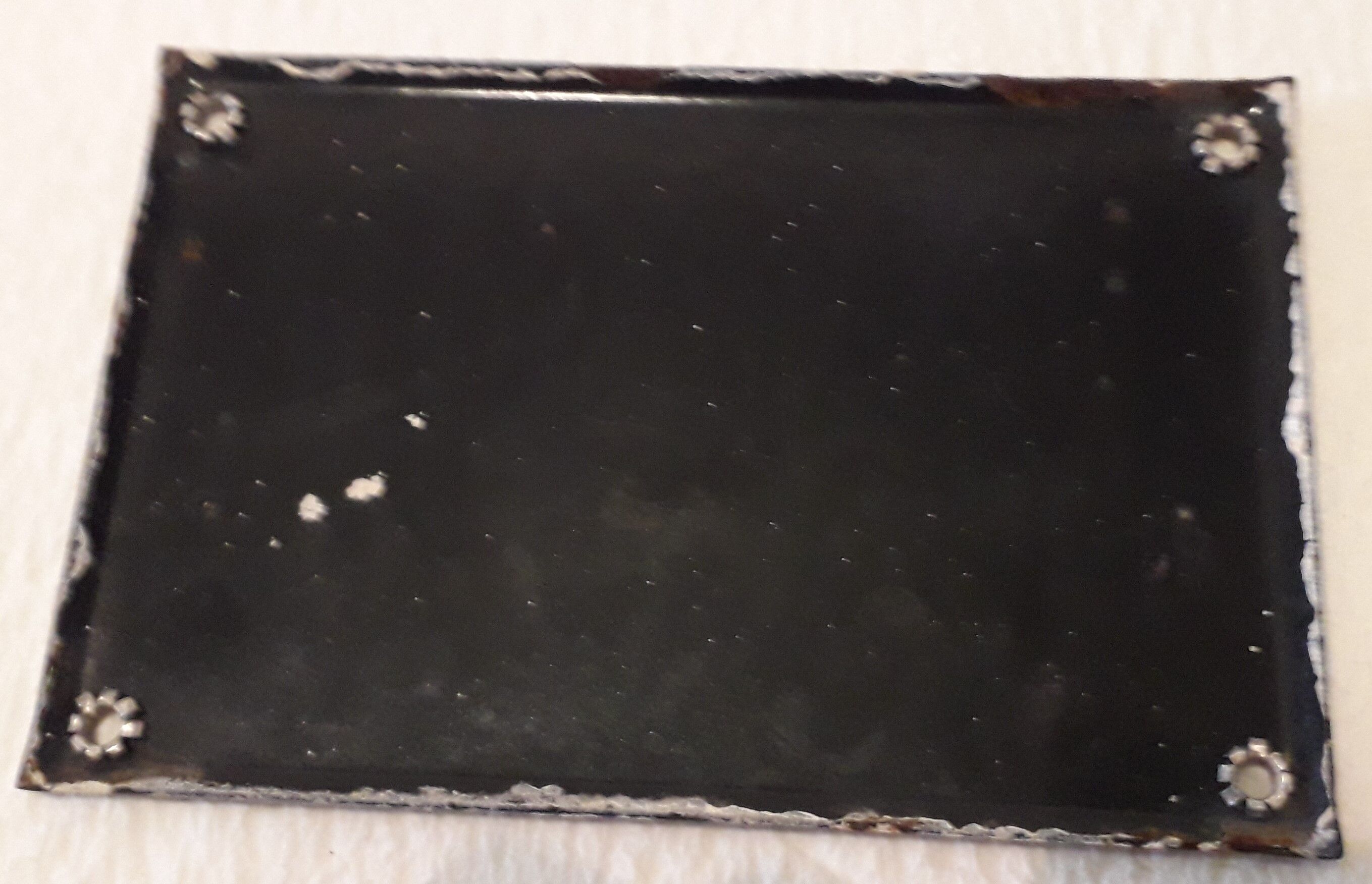 Street number enamel 63