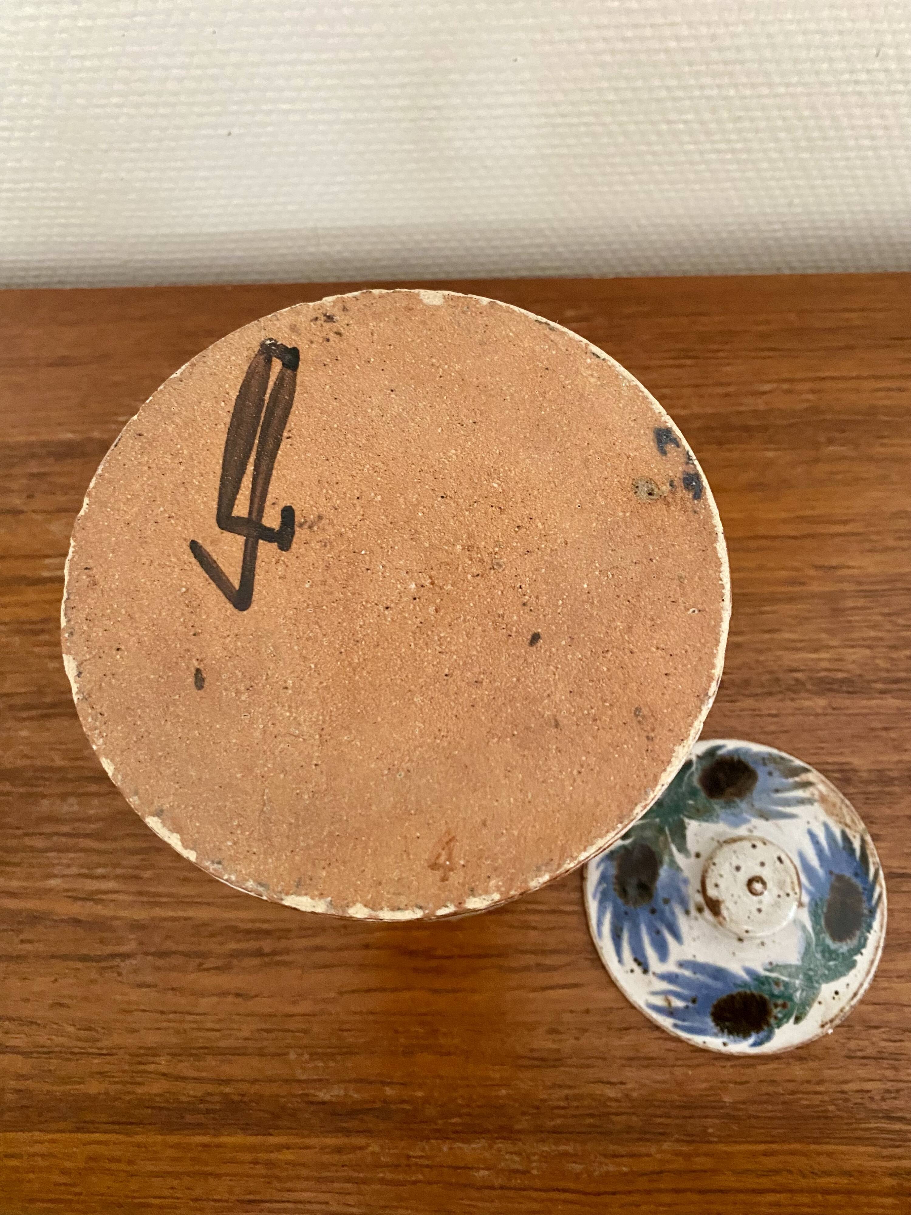 Ceramic pitcher from the 60s-70s in the style of Vallauris or Albert Thiry.