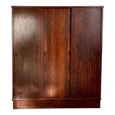 Armoire penderie scandinave vintage portes coulissantes en palissandre de tage falsig