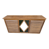 Old Burmese teak shop counter