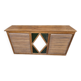 Old shop counter in Burmese teak.