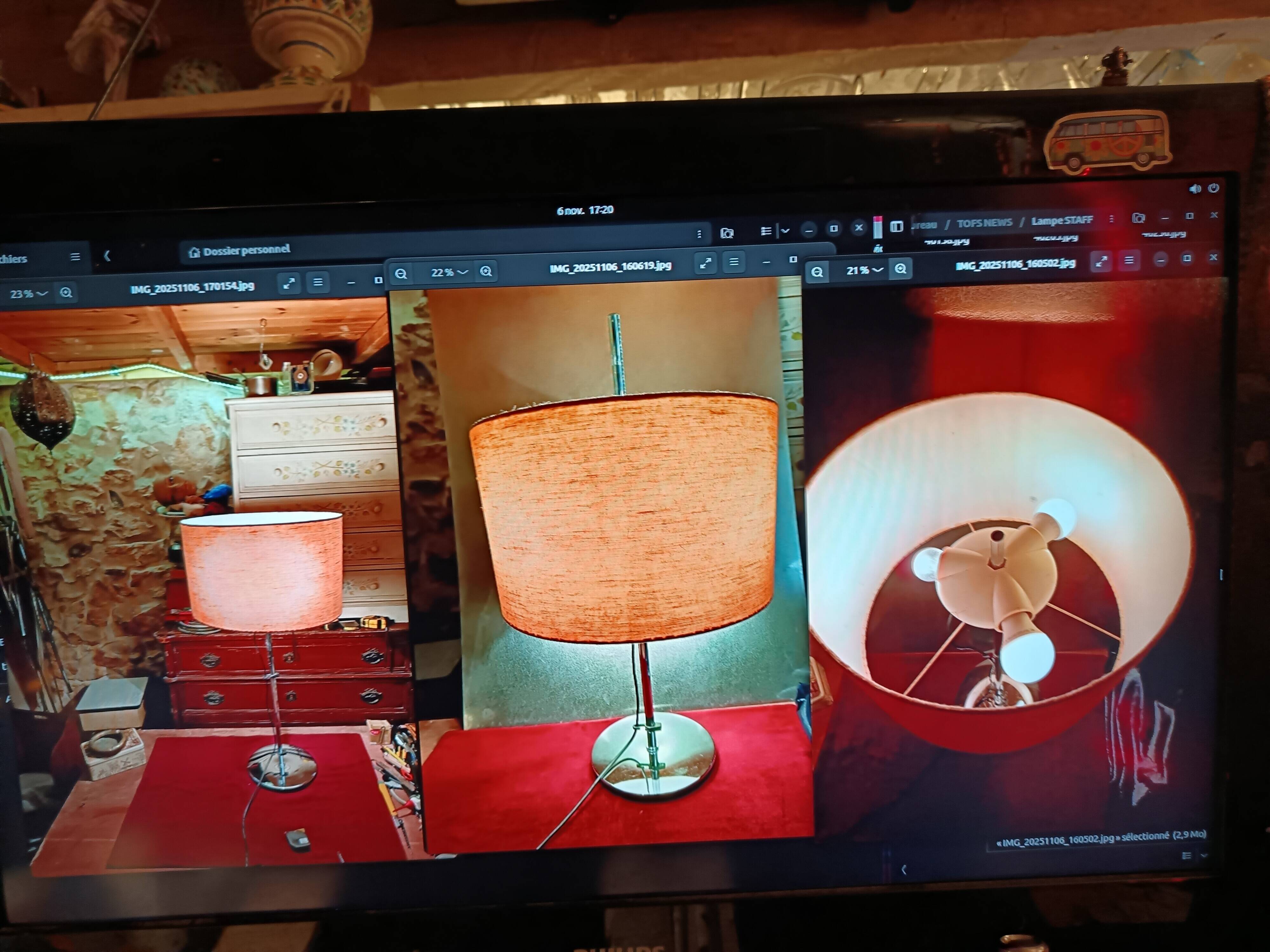 Adjustable desk lamp by "Staff Leuchten"