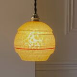 Art Deco pendant lamp in Clichy glass