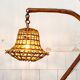 Wicker and bamboo floor lamp, Italy, 1950
